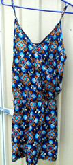 Young USA Women&rsquo;s Casual Mini Dress Skort Boho Blue Pattern Size Large