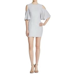 Keepsake the Label Small Believer Off the Shoulder Dress Pale Grey