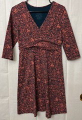 Patagonia Dress Margot 3/4 Sleeve Pink Floral Small