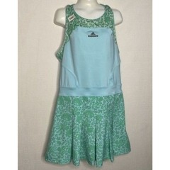 Adidas Stella McCartney Barricade Blue Pleat Mini Tennis Dress Size L