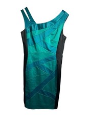 sangria womens teal black sleeveless dress size 8