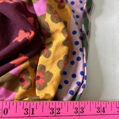 Festive Colorful Ethnic Dress size Medium fitted ruched sides cotton blend