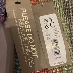 Eva Mendes Collection New York & Company Rainbow Sequin Long Sleeve Mini Dress