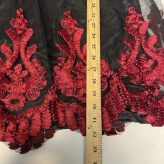 Pretty Angel Dress Large Mini Boho Black Red Silk Blend Dark Romantic Gothic L