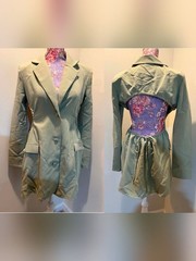 Women’s Sage Green Tailored Blazer Coat