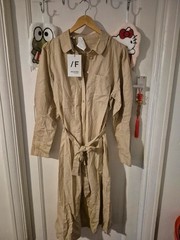 Selected Femme Nomad Beige Sybilla Florenta Midi Shirt Dress BNWT Size 42 / UK 1