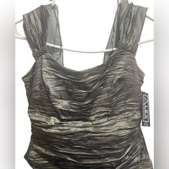 NWT Alex Evenings Smokey Taupe size 8 dress