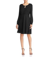 Finity Womens Solid A-line Dress, Black, 10