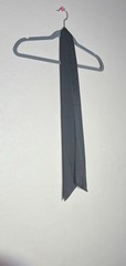 Atelier de LaHang Black Cowl Neck Short Sleeve Knee Length Tie Dress XXL