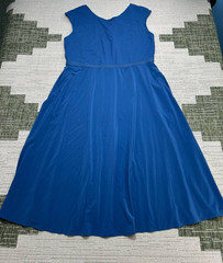 Athleta Dress Womens 2x Blue Blouson Midi *