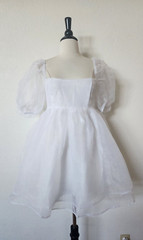 New Dress Size Small White Babydoll Bridal Wedding Classy Chic Mesh