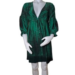 Volume One Juniors Women&rsquo;s Green & Black Dress S