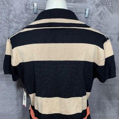 No Boundaries Sweater Dress Womens Large L Coral Black Striped Buckle NJ46T400A
