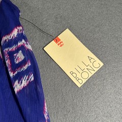 Billabong Handkerchief Hem Maxi Dress Small Royal Blue Geometric Print Cover Up