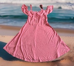 NEW Cold Shoulder Dress Women”s L Peach Pink Cool Lightweight Lunch Summer Day