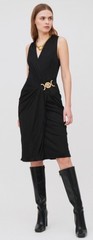 Versace Black Jersey medusa black dress size 38