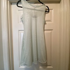 Le Lis Green & White Geometric Mesh Tank Dress – Size M NWT