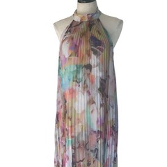 Ted Baker Dress Floral Pleated Womens Size 5 Maxi Multicolor Daydream New Design