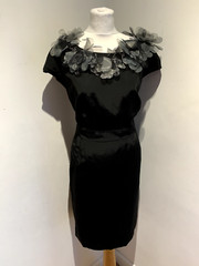 Per Una Speziale Dress Size 20 Black Sheath pencil Cap Sleeve Evening event