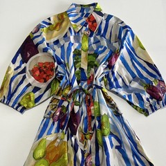 Romance Was Born Stripe Picnic Shirt Dress Size 12 / Large NWT Wedding Formal