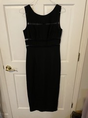 Datiani Women&rsquo;s Long Black Maxi Dress Size 8 Sleeveless Made in USA Cut Out