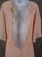 H&M Pink Chiffon Dress Tassel Belt Size 4 Feminine Romantic Party Cocktail New