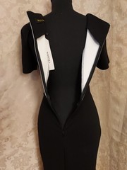 WOOSEA NWT Flattering Black White Colorblock Pencil Dress/Bodycon Midi Size S