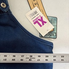 Directives Womens XL Denim Pinafore Overall Dress Dark Wash Cotton Lyocell NWT