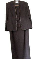 KAREN MILLER OF NEW YORK EVENING MAXI DRESS WITH MATCHING JACKET SIZE 14P