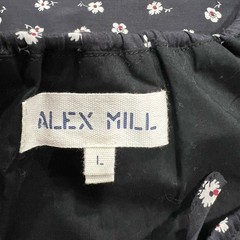 Alex Mill 100% Silk Floral Print Mini Dress Women&rsquo;s Size Large Black White Lined