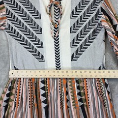 Devotion Twins Dress Womens Small Multicolor Geometric Boho Drop Waist Mini