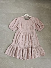 River Island,woman&rsquo;s puff sleeve, mini back tie summer dress size 12 petite