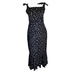 Shein Dress Womens Size M Medium Black White Polka Dot Retro Mermaid Classic