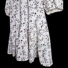 NWT Coastal Cowgirl XL Floral V Neck Mini Dress Puff Sleeve Cottagecore Boho