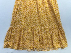 Old Navy Womens Country Midi Dress Flutter Sleeve Size M Yellow White Floral
