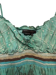 BCBGMaxAzria Atlantic Combo Silk Chiffon Tiered Sundress