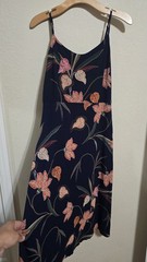 « NEW » ANN TAYLOR LOFT 🌸 SIZE 8 BLUE TROPICAL PRINT/STRETCH MAXI DRESS