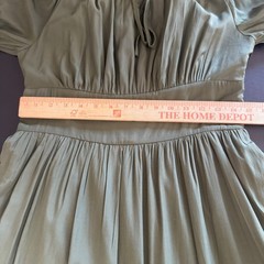Scarlet Darkness Olive Green Renaissance Maxi Dress Sz L Bell Sleeve Whimsigoth