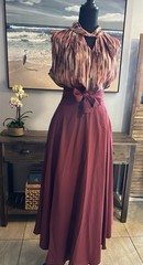 Beautiful Set Of Blouse Size M And Burgundy Skirt Size M. Very Elegant