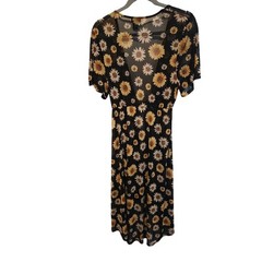 rue21 BlackYellow Sunflower SemiSheer L Cardi Prairie Western Cottagecore Fairy