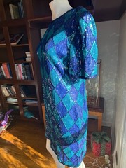 Creative Creations Blue/Purple Sequin Woman&rsquo;s Dress Size 12