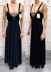 Michal Negrin Full Length Black Summer Dress Size – S –