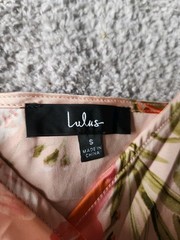 Lulus Remarkable Entrance Blush Floral Satin Midi Dress Size Small Party Formal