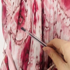 Zimmermann Wavelength Frill Midi Dress Size 0/AU 8/US 4 Silk Raspberry Ikat Belt