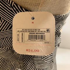 Black Swim Dress Linear Pattern Size Small Ingrid And Isabel *No Bottom*