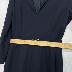 LK Bennett Frankie Fitted Dress 6 EU 38 Belted Long Sleeve Navy Modern NWT $400