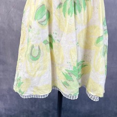 Y2K Free People Floral Lace Trim Sundress Womens 6 Cotton Boho Indie Soft Girl