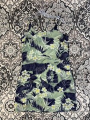 VTG 1990s Y2K Tropical Floral Strappy Cutout Back Dress Size 10 Grunge Boho