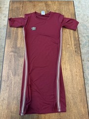 Umbro Maroon Athletic Dress with Side Stripes