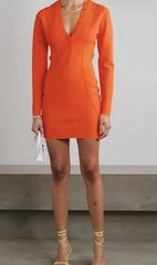 ✨FRAME x Julia Sarr-Jamois long-sleeve mini cut out dress